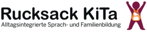 Logo von Rucksack KiTa mit einem Kindergartenmännchen