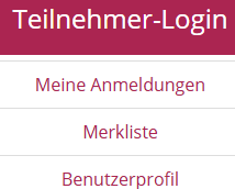Teilnehmer-Login Übersicht